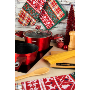 Set canovaccio con presina Excelsa – Fall Winter, Cotone Rosso