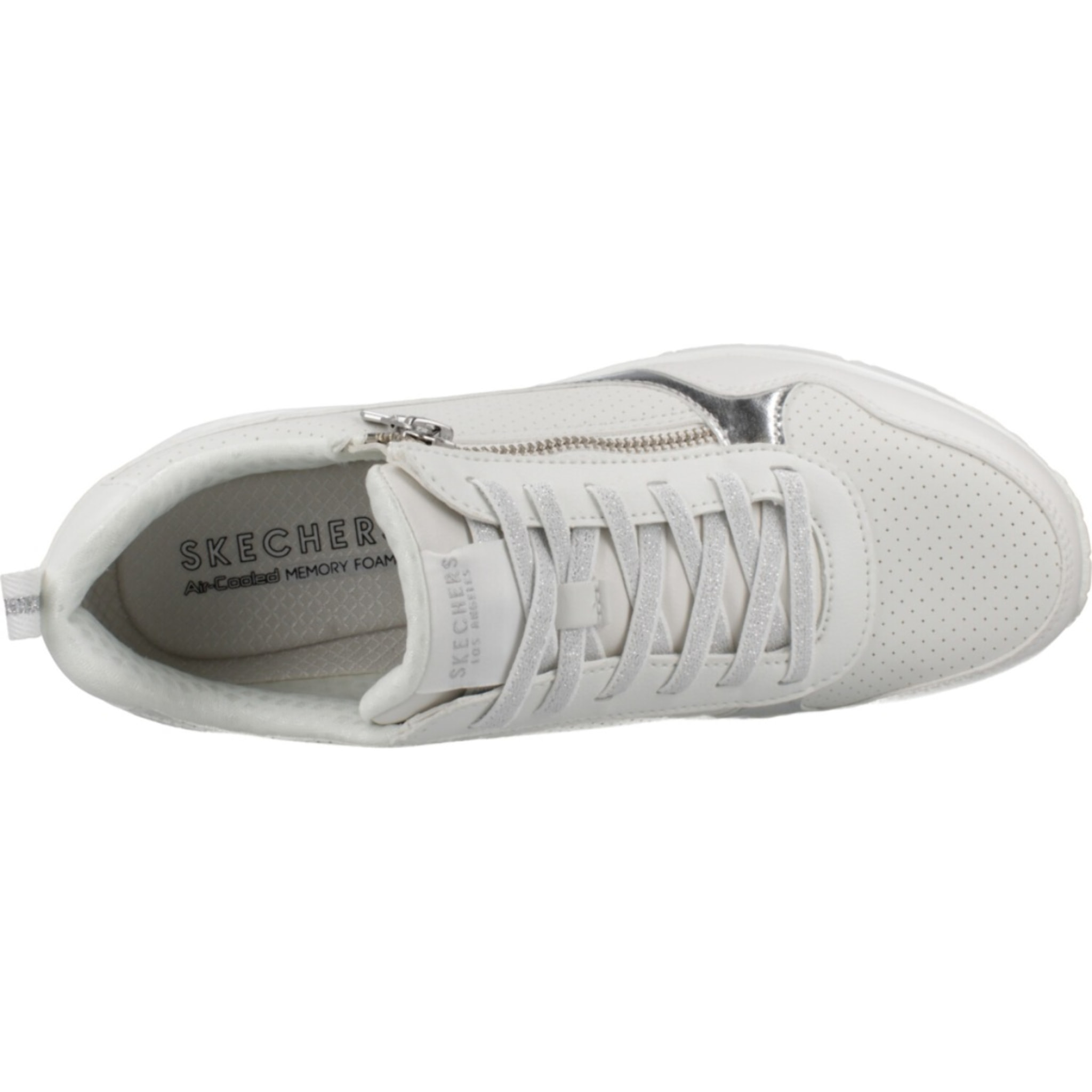 Sneakers De  Mujer Uno Metallic Sliders Blanco