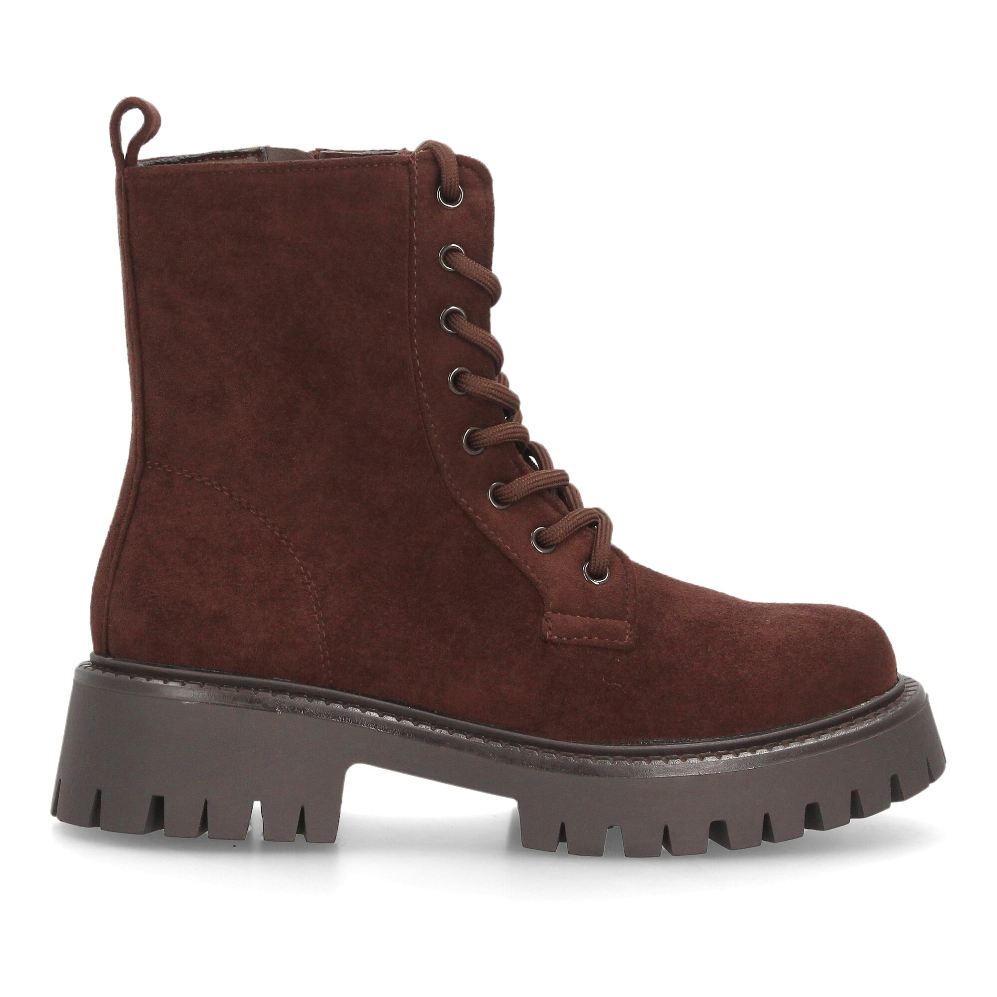Botines militares con suela track para mujer