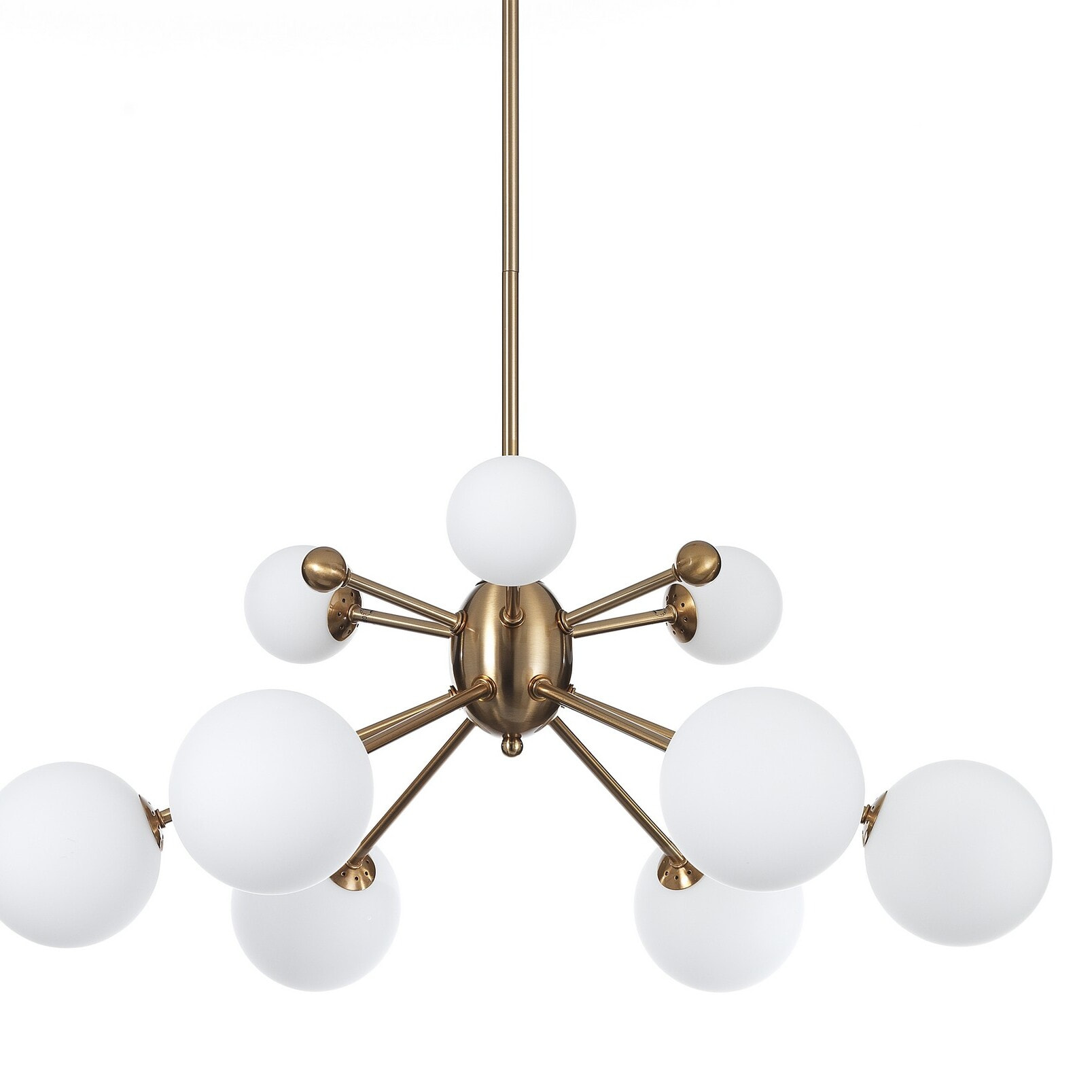 Suspension Tomasucci LUCKY, en acier et verre, blanc
