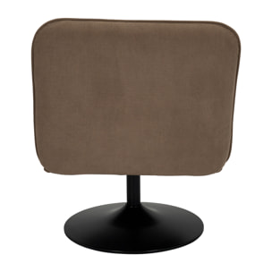 Fauteuil - HOME DECO FACTORY - Jules - Chic - Pivotant - Marron