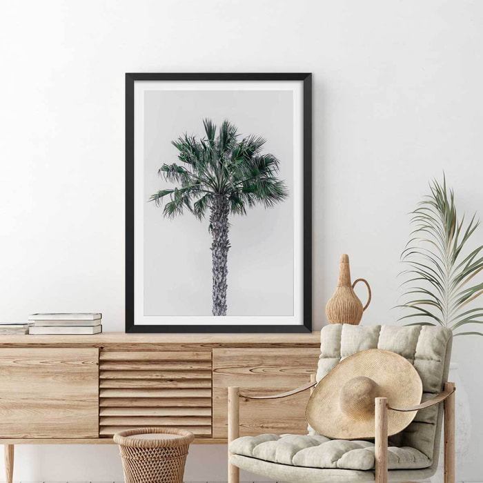 Affiche coconut palm Affiche + cadre en bois - Noir