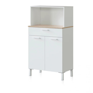 Alacena cocina Colin 2 Puertas Blanco Artik (Blanco Mate) - Roble Canadian