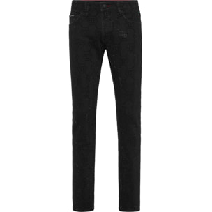 PHILIPP PLEIN Vaqueros de corte recto MONOGRAM