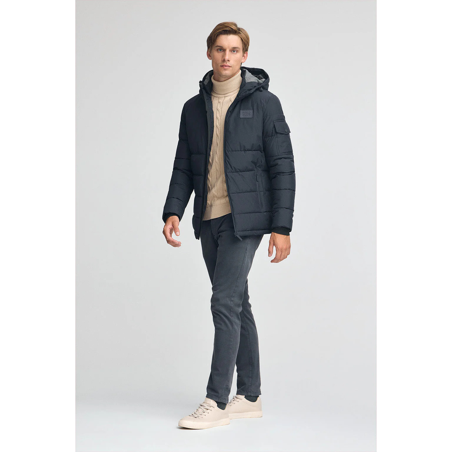 Chaqueta Val Thorens azul marino con logo Polo Club