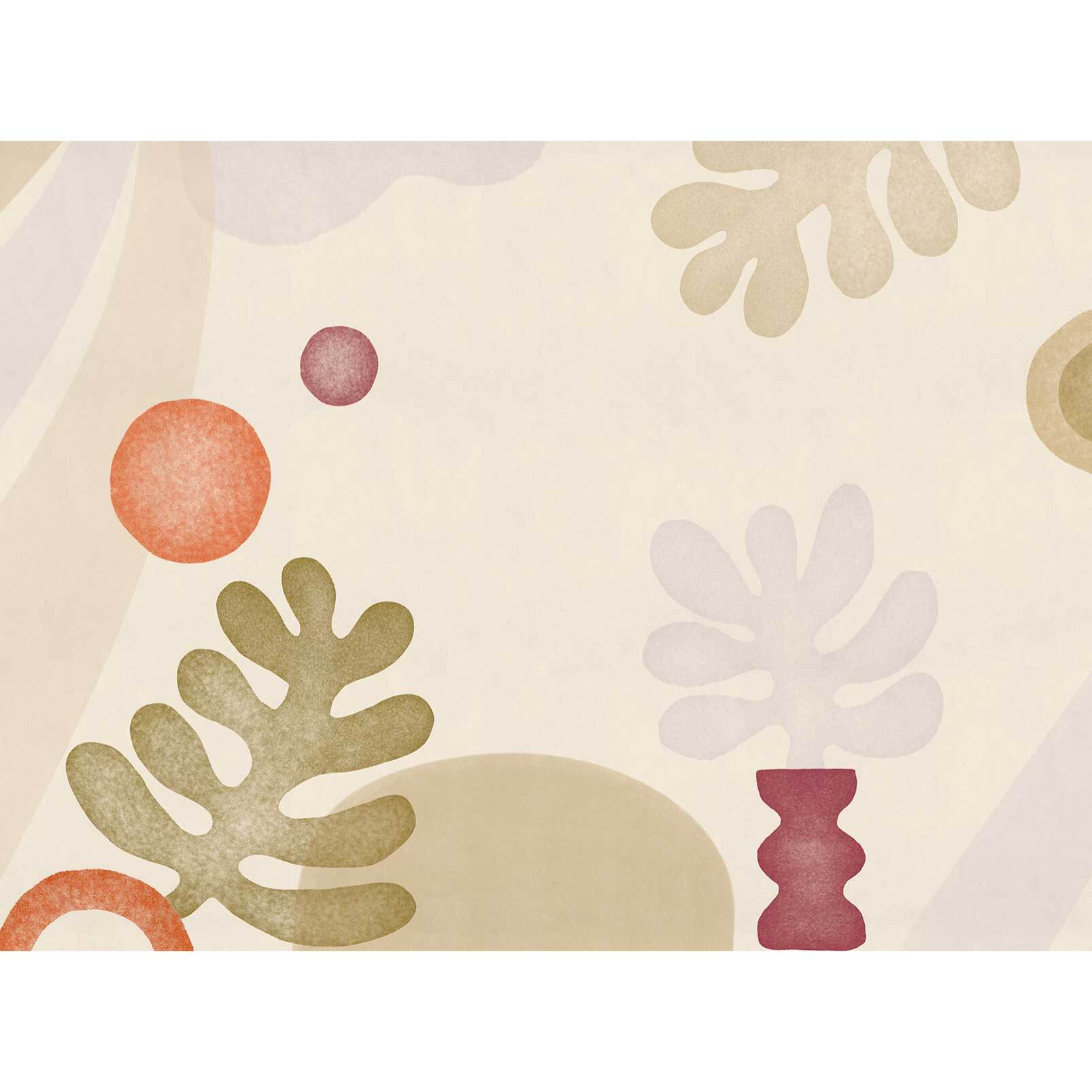 Papier peint panoramique Algues Botaniques Vertes Intissé