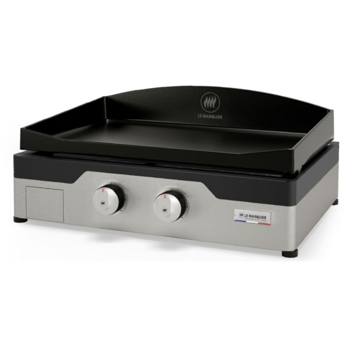 Plancha gaz LE MARQUIER Signature Allure 260 Duo 2 brûleurs à poser, 60x40 cm