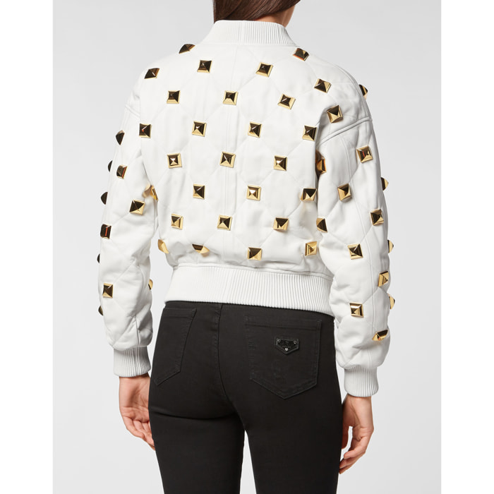 PHILIPP PLEIN Leather Bomber