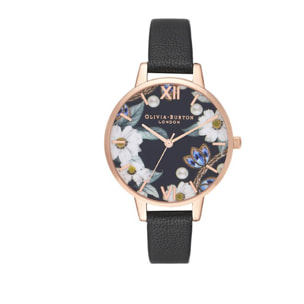 Reloj Olivia Burton OB16GSET24 Mujer Analogico Cuarzo con Correa de Piel sintetica