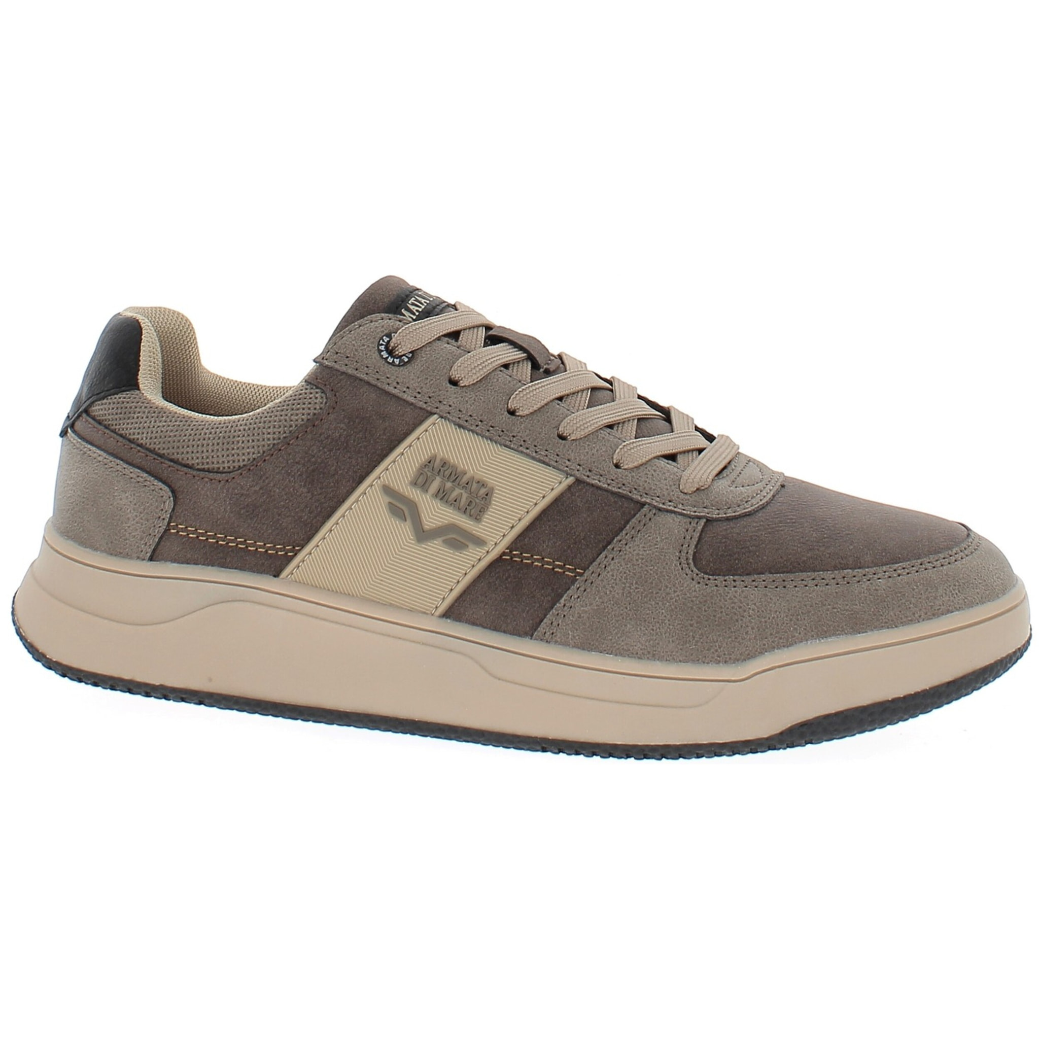 Armata di Mare Scarpe Uomo Sneakers Basse Stringate con Soletta Rimovibile in Memory Foam AMU 2N817 Taupe