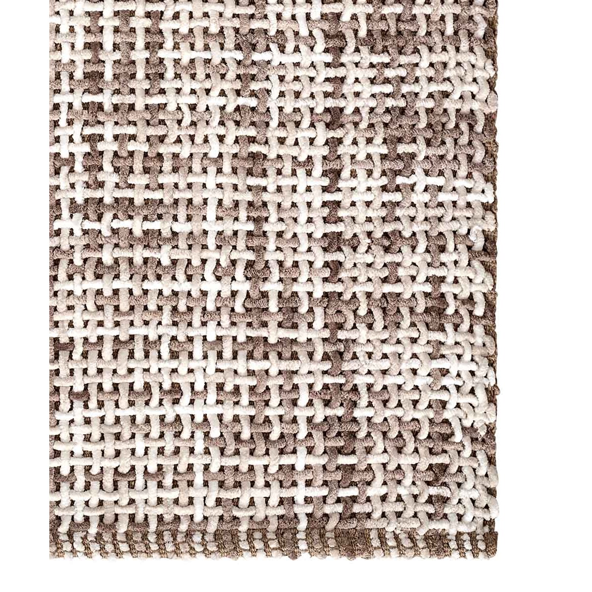 Parure tappetini bagno CRAZY TORTORA in microfibra misto cotone, morbido antiscivolo lavabile in lavatrice