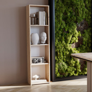 Libreria a colonna LONI 160x40 cm rovere Artisan con 4 ripiani a giorno
