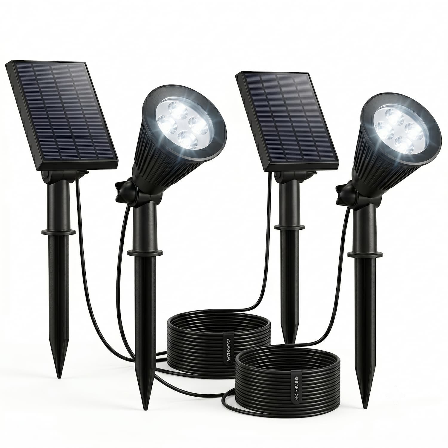 2 Spot solaire projecteur SPIKY AWAY 200