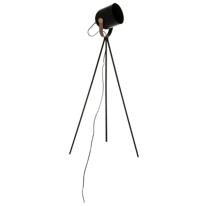 Lampadaire trépied "Bil" - métal - noir H136 cm