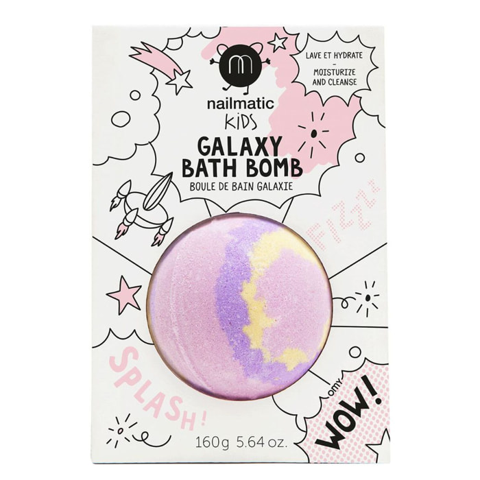 Galaxy Bath Bomb - Supernova - Boule de Bain Tricolore Effervescente et Apaisante - Rose 160 g