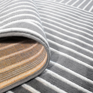 Tapis salon et chambre tissé motif arc-en-ciel COTU