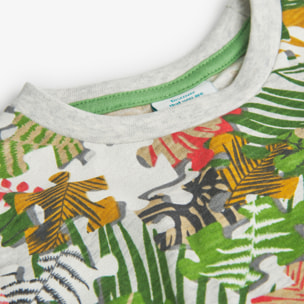 Camiseta niño estampada, mangas cortas, verde, 328036-9414