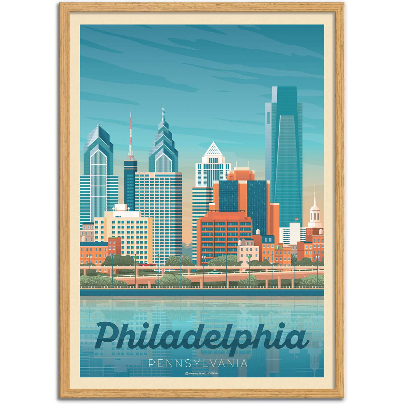 Affiche - Philadelphia - Olahoop Travel Posters