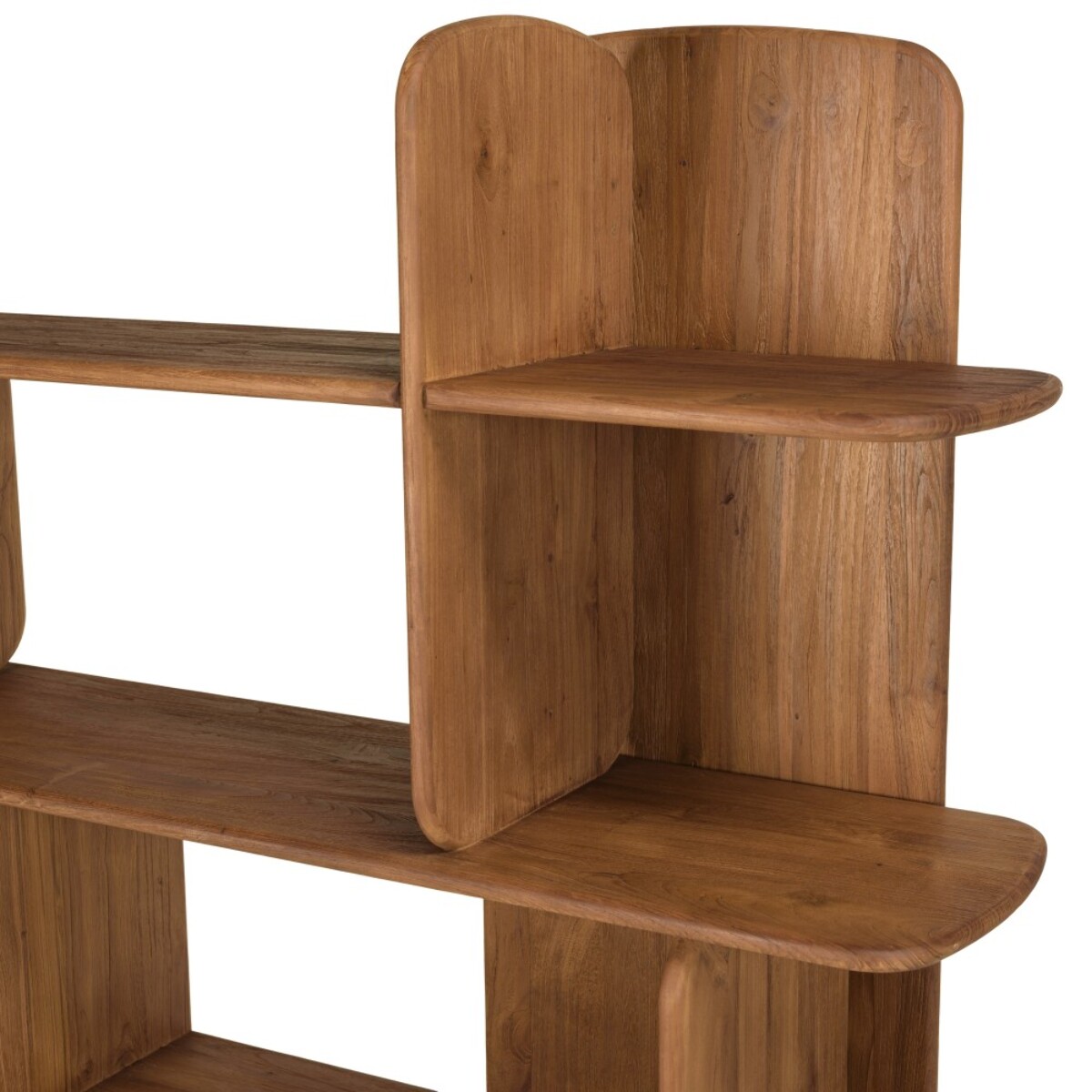 SIXTINE - Bibliothèque 160x160cm en bois de teck recyclé