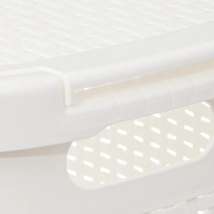 Corbeille Rattan 60L blanc