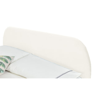 Lit velours beige 140 x 190 cm GARBERA