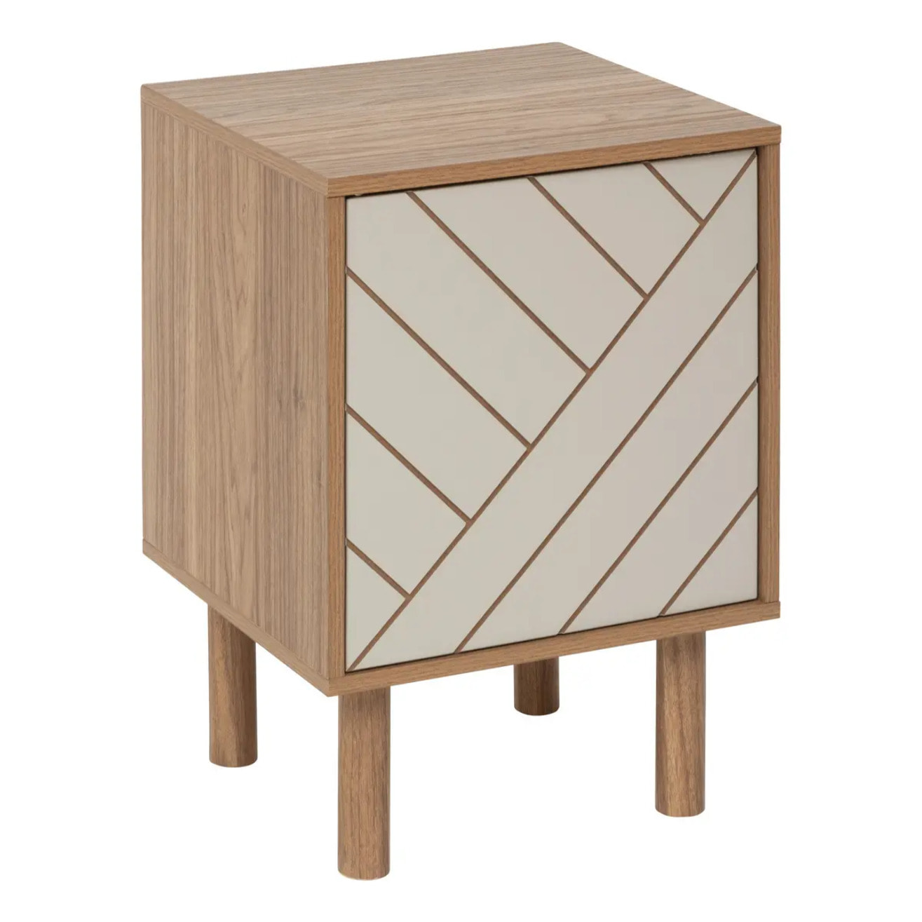 Etagère 1 porte Mix'N'Match bois et motif rayé