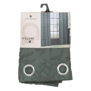 Rideau "Willow" jacquard vert céladon 135x260cm