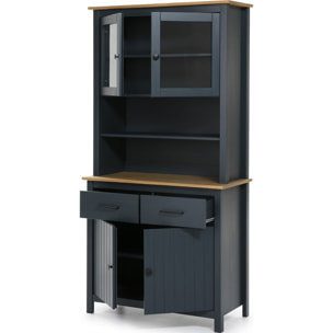 Vaisselier 4 portes 2 tiroirs en bois massif - IDA