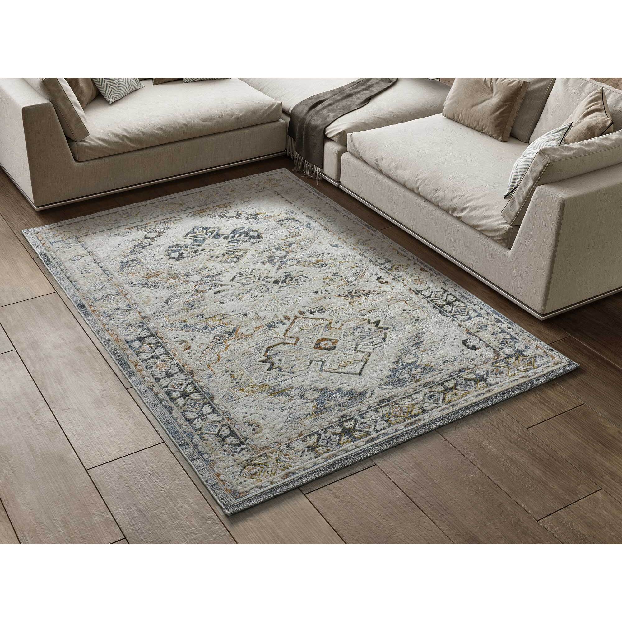 SPRINGS Alfombra estilo vintage de pelo corto multicolor, varias medidas disponibles