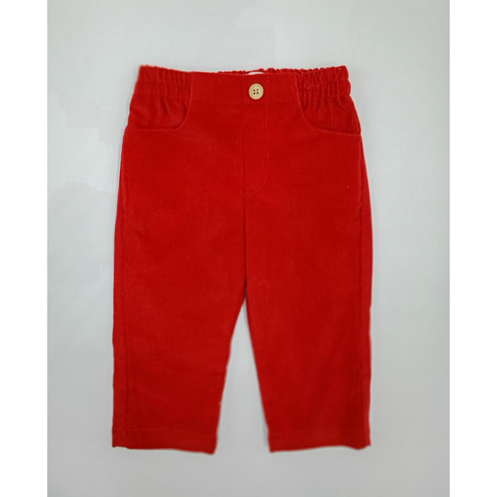 Pantalón pana rojo
