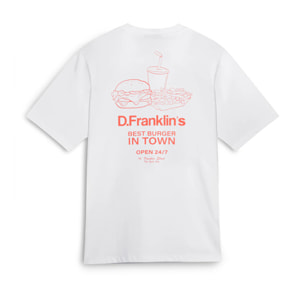 Camiseta Best Burger Blanca / Naranja D.Franklin