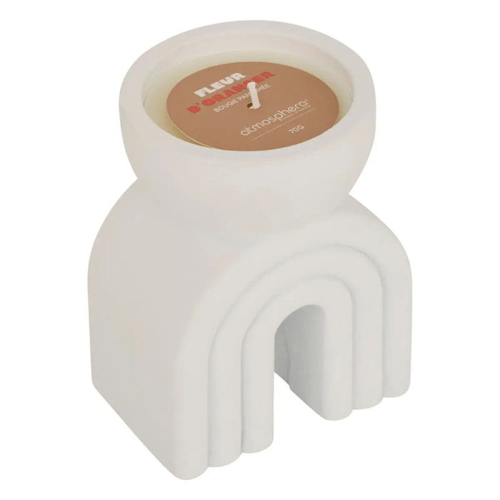 Bougie parfumée Flow 70g pot ciment fleur d'oranger