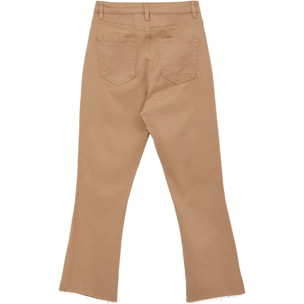 Pantalone cropped flare in cotone