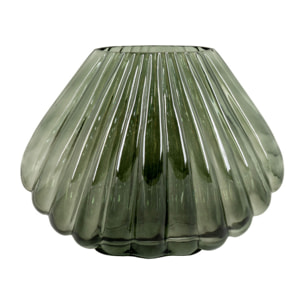 Palma - Vase en verre H22cm : Couleur - Vert.