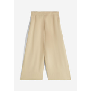 Pantaloni taglio culotte gamba ampia in french terry modal