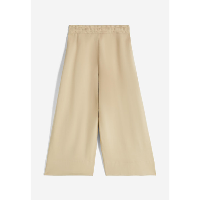 Pantaloni taglio culotte gamba ampia in french terry modal