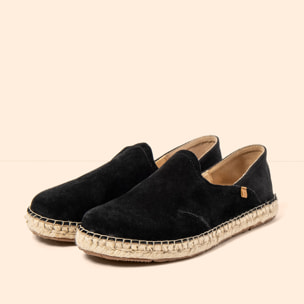 Zapatos N677 SILK SUEDE-COTTON BLACK / CAMPOS color Black
