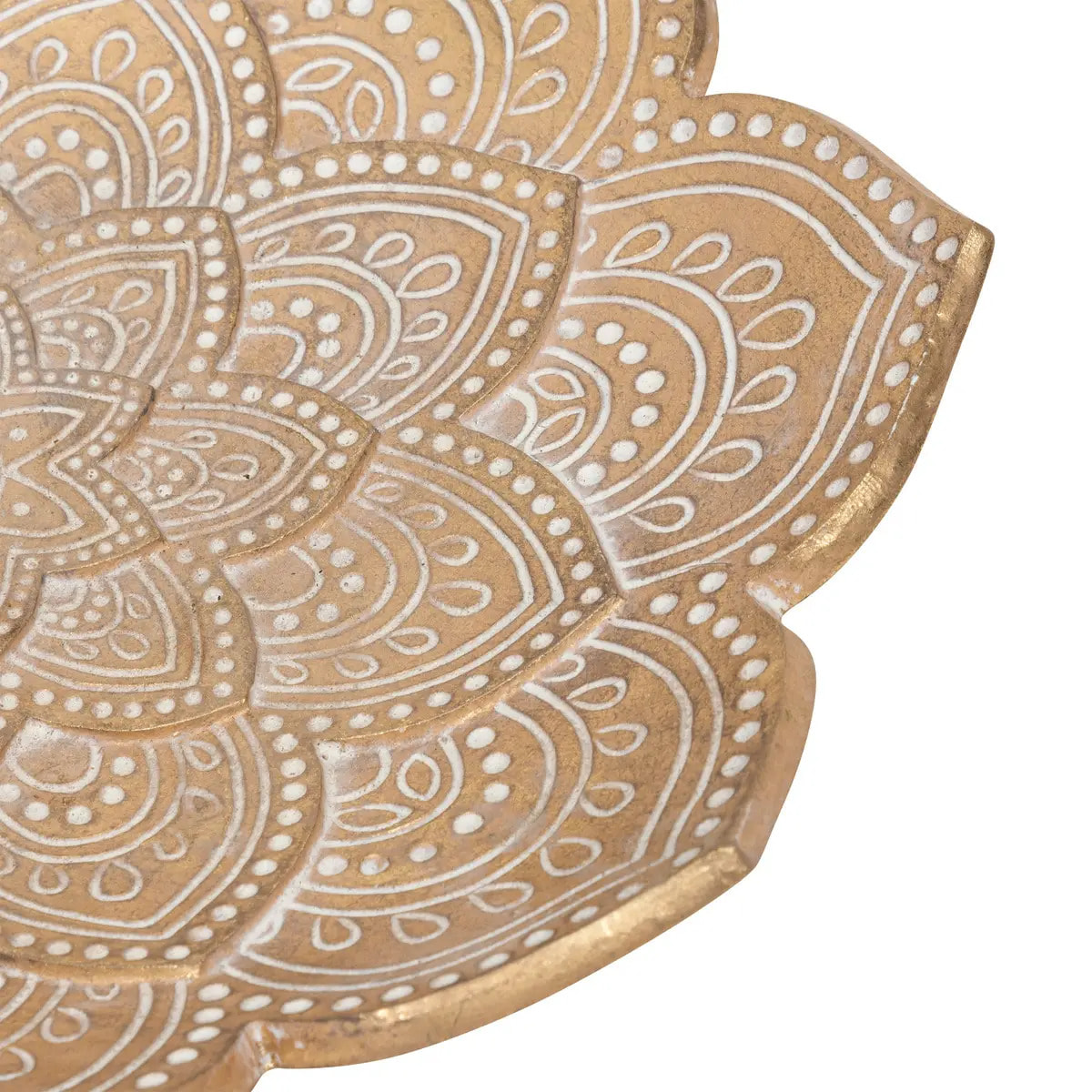 Coupelle "Oasis" résine doré D29,5cm