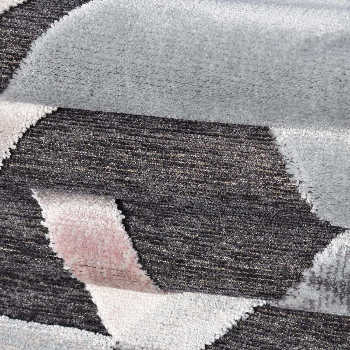 Tapis salon et chambre tissé en viscose motif scandinave SEHI