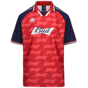 Kappa - Camisetas de juego Hombre Rojo - Authentic Mikail Budweiser