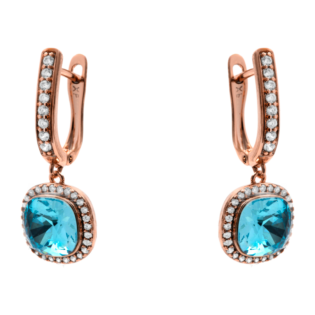 Pendientes Namko acabado oro rosa 18k