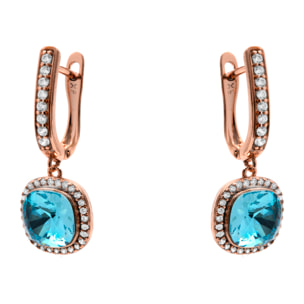 Pendientes Namko acabado oro rosa 18k