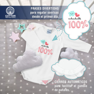 Body bebé manga larga frases americano
