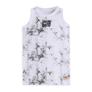 Vestitino bambina in cotone effetto spray