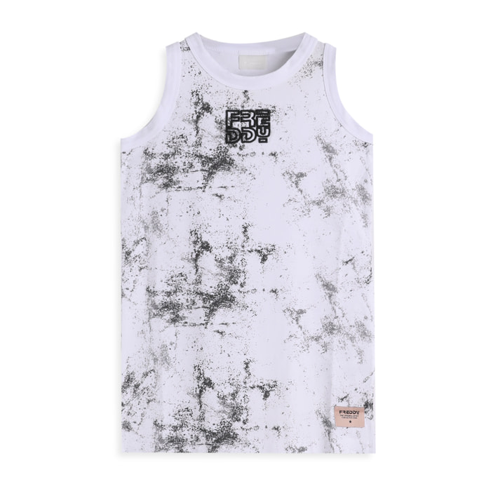 Vestitino bambina in cotone effetto spray