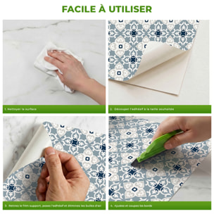 Sticker Sol avec laminat de Protection en Plastique Anti-dérapant | Stickers adhésif Sol - CARRELAGES SOL CALLIONA - 1 sticker