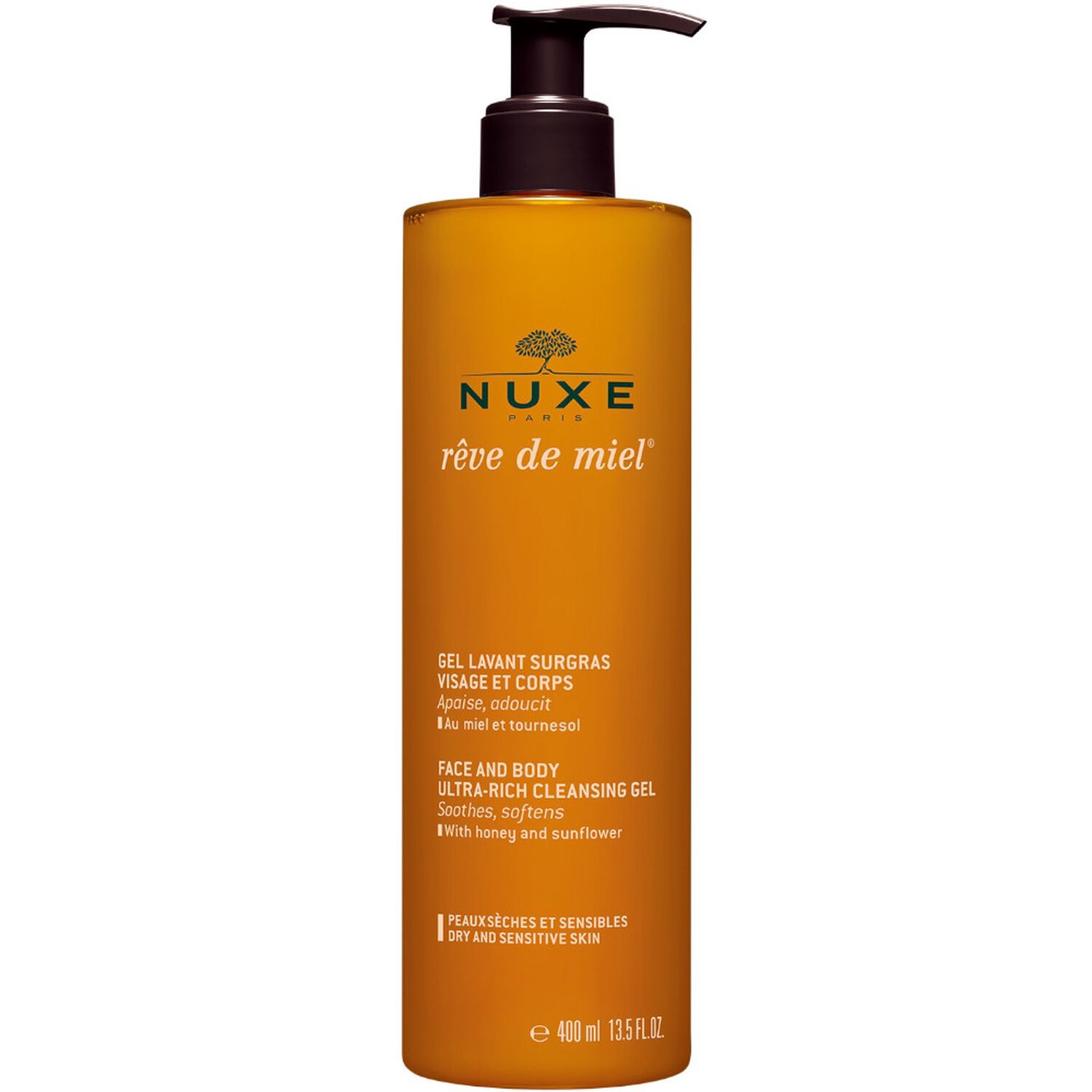 Rêve de miel®  - Gel lavant surgras visage et corps - Peaux sèches et sensibles -