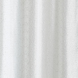 Voilage uni  -  - Effet bouclettes - Blanc