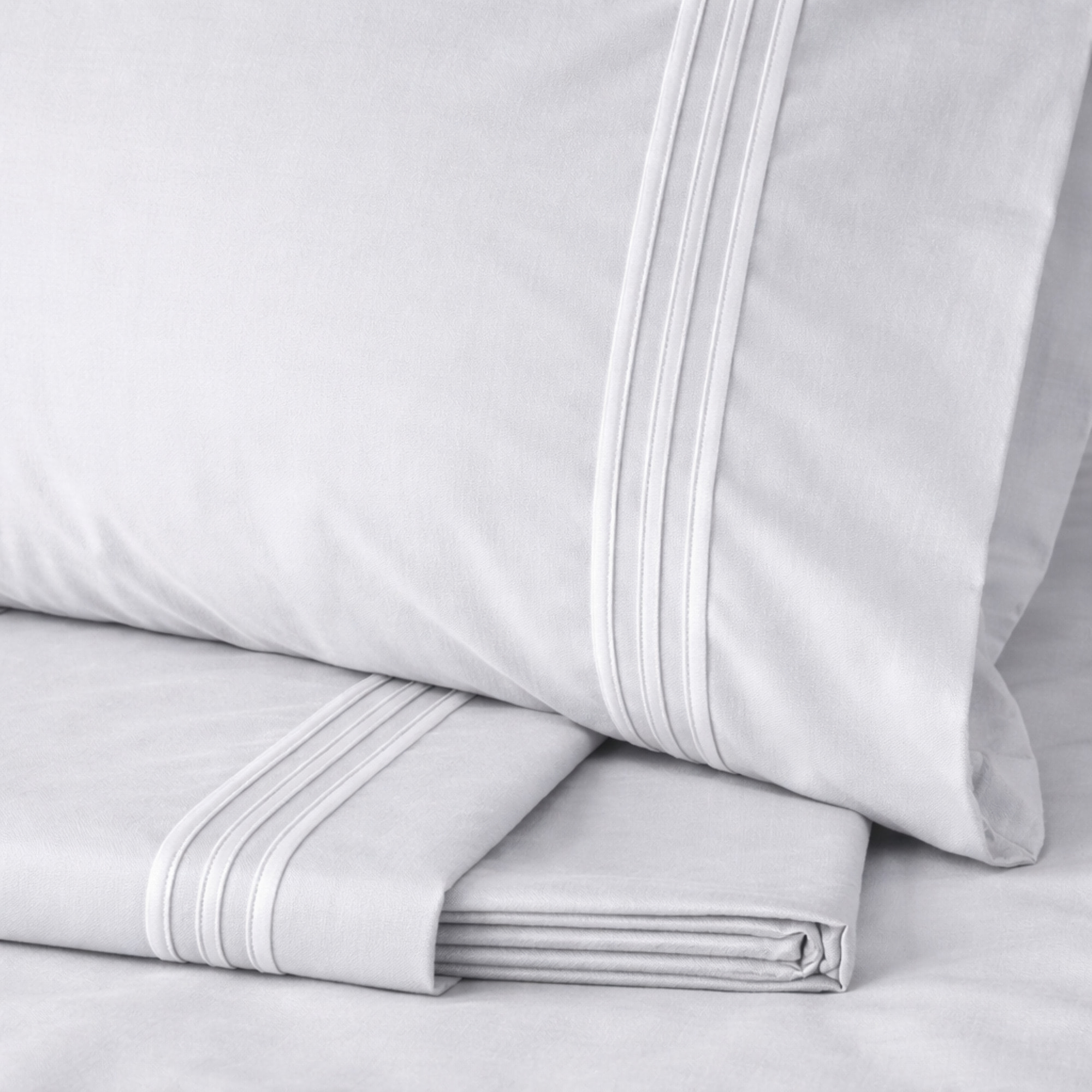 LAURA BIAGIOTTI Completo Set Lenzuola Floire Matrimoniali: L’Eleganza del Percalle firmata Hermet_grigio