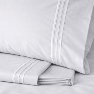 LAURA BIAGIOTTI Completo Set Lenzuola Floire Matrimoniali: L’Eleganza del Percalle firmata Hermet_grigio